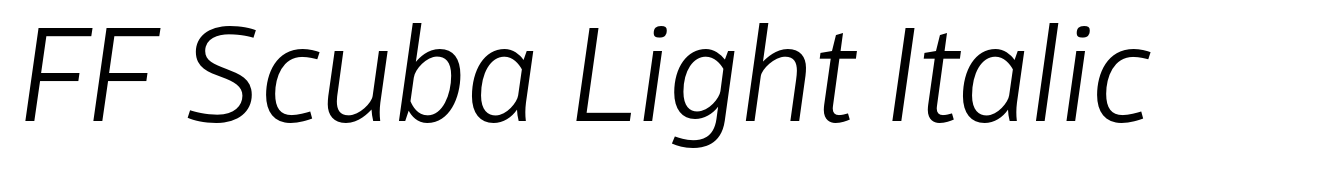 FF Scuba Light Italic
